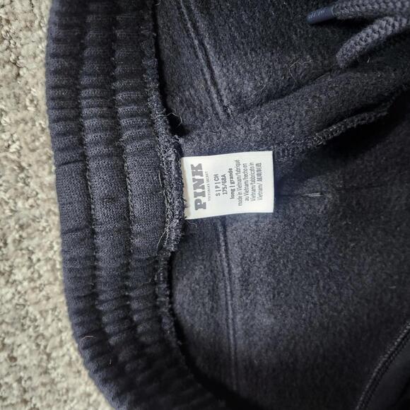 Victoria's Secret Pink Sweatpants Black Elastic Waist Pockets Women’s Small - Picture 10 of 10